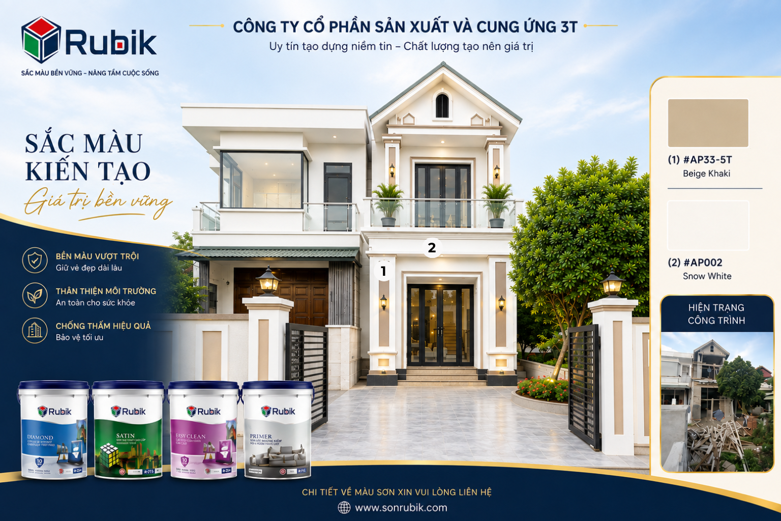 Nâng Tầm Không Gian Sống Cùng Sơn Rubik
